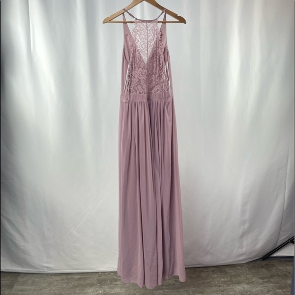 Lulus Love‎ Spell Lace-Back Maxi Dress in Dusty Lavender Size Medium - Picture 4 of 8